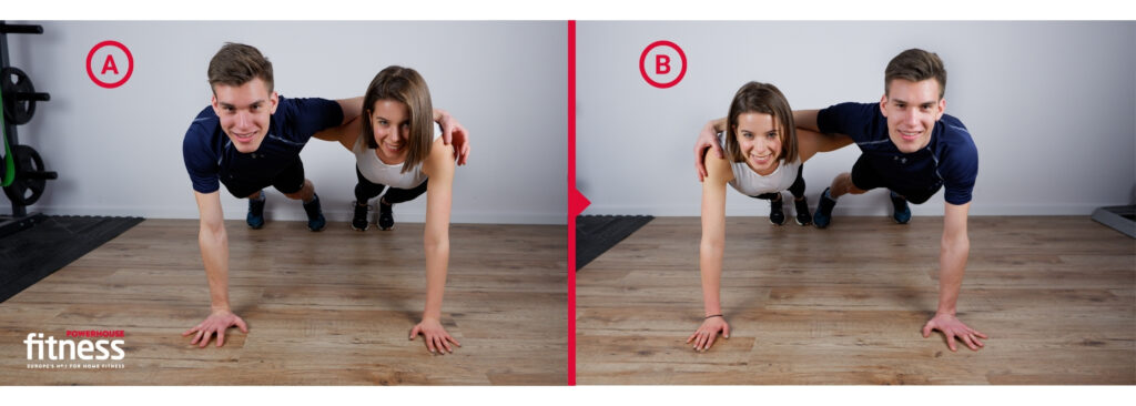 Valentine's workout for couples - hand plank
